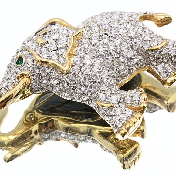 Exquisite Sparkly Swarovski Elephant Pave´Crystal Encrusted Brooch - Picture 9 of 11